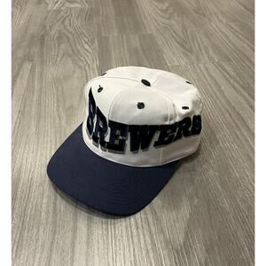 Vintage Milwaukee Brewers Wrap Around SnapBack Hat MLB Baseball By The Game